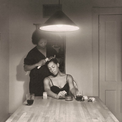 Detail of Carrie Mae Weems, Untitled (Woman brushing hair) , 1990. Image courtesy of National Gallery of Art.