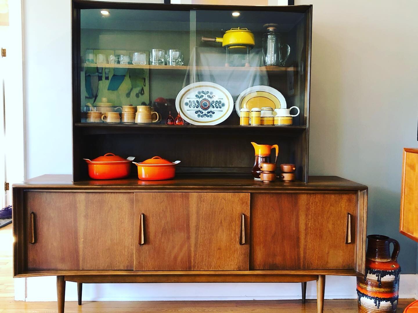 I asked ChatGPT to write a post about this hutch and here&rsquo;s what it came up with:
 
📸✨ Just scored this incredible Midcentury Modern walnut dining room hutch by Dominion Electrical Industries! 🙌🏼 It's in excellent vintage condition and I cou