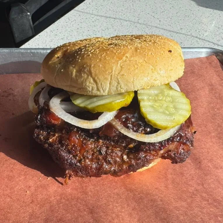 Stop in Wednesday and try our take on the McR*b sandwich. Smoked and deboned spare ribs, white onion &amp; pickles on a Toasted Kaiser Bun + Waffle Fries &amp; Drink. $15.  Load it up with your favorite bbq sauce.