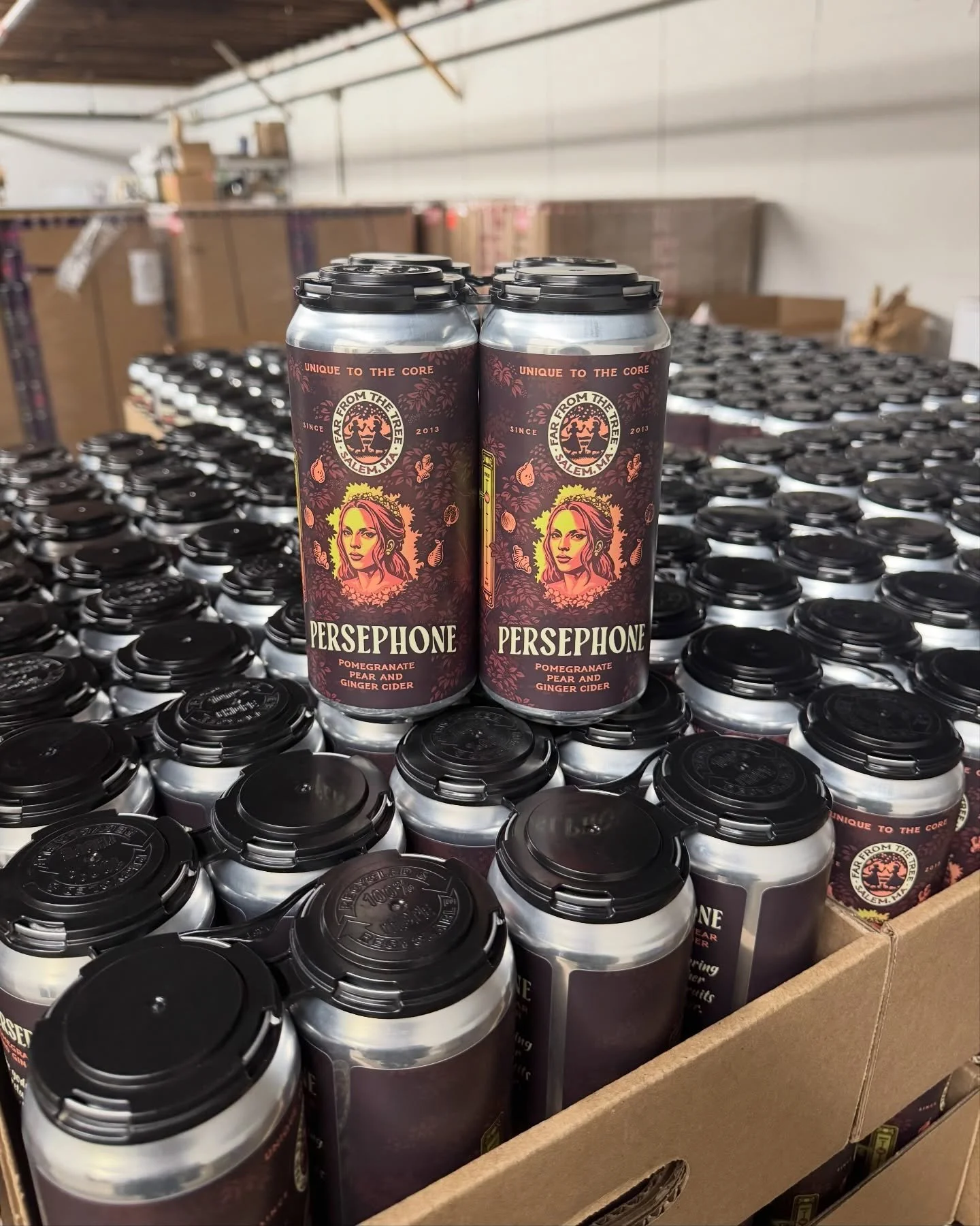 Persephone is back! Available on draft in the taproom, in four packs to go, and online for shipping (link in bio) #persephone #hardcider #salemma