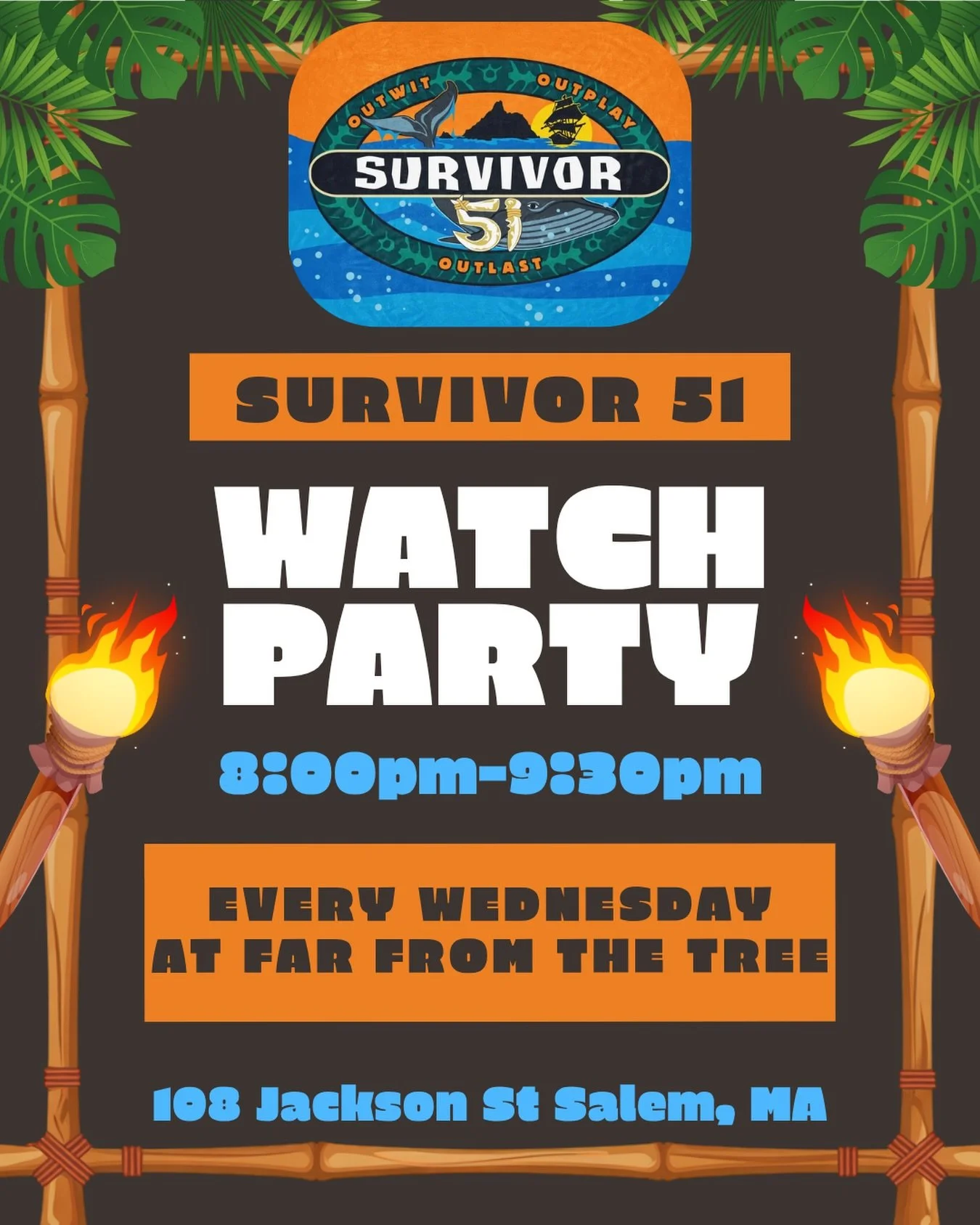 Every Wednesday in the taproom! Survivor Season 51 Watch Party! 8-9:30pm 
#survivor #watchparty #ffttcider #salemma