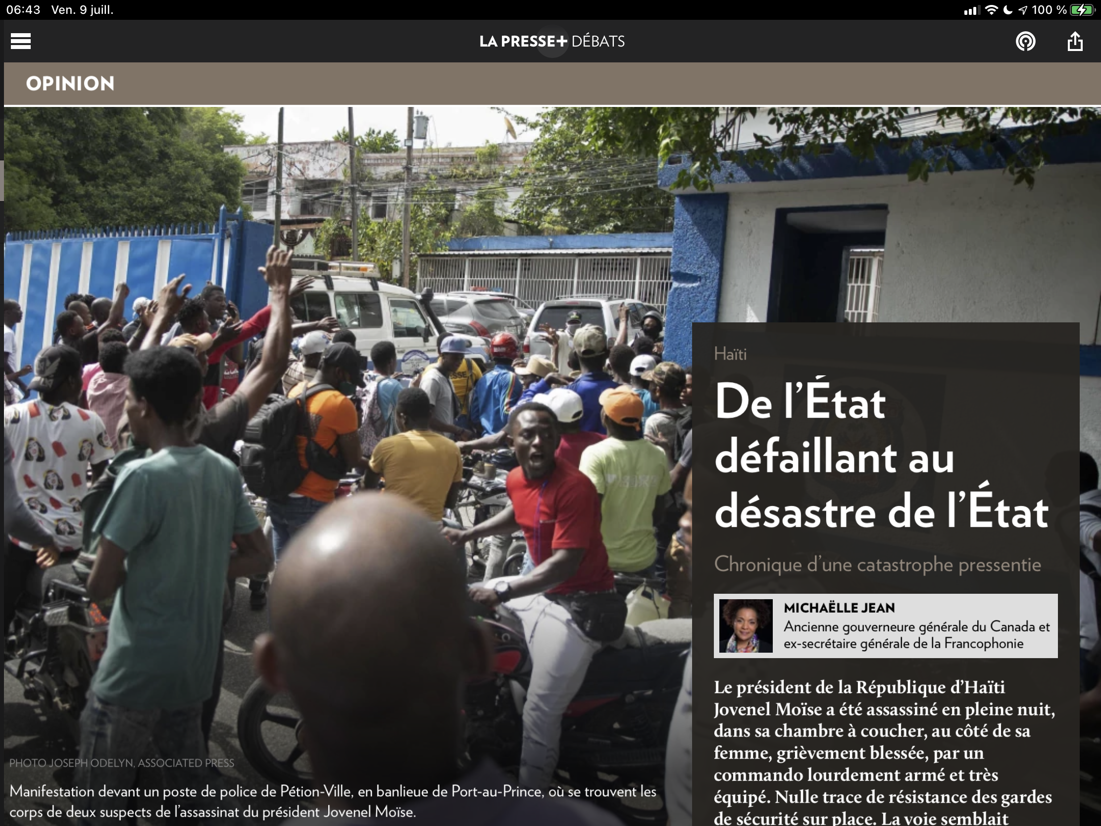 HAÏTI, DE L’ÉTAT DÉFAILLANT AU DÉSASTRE DE L’ÉTAT
