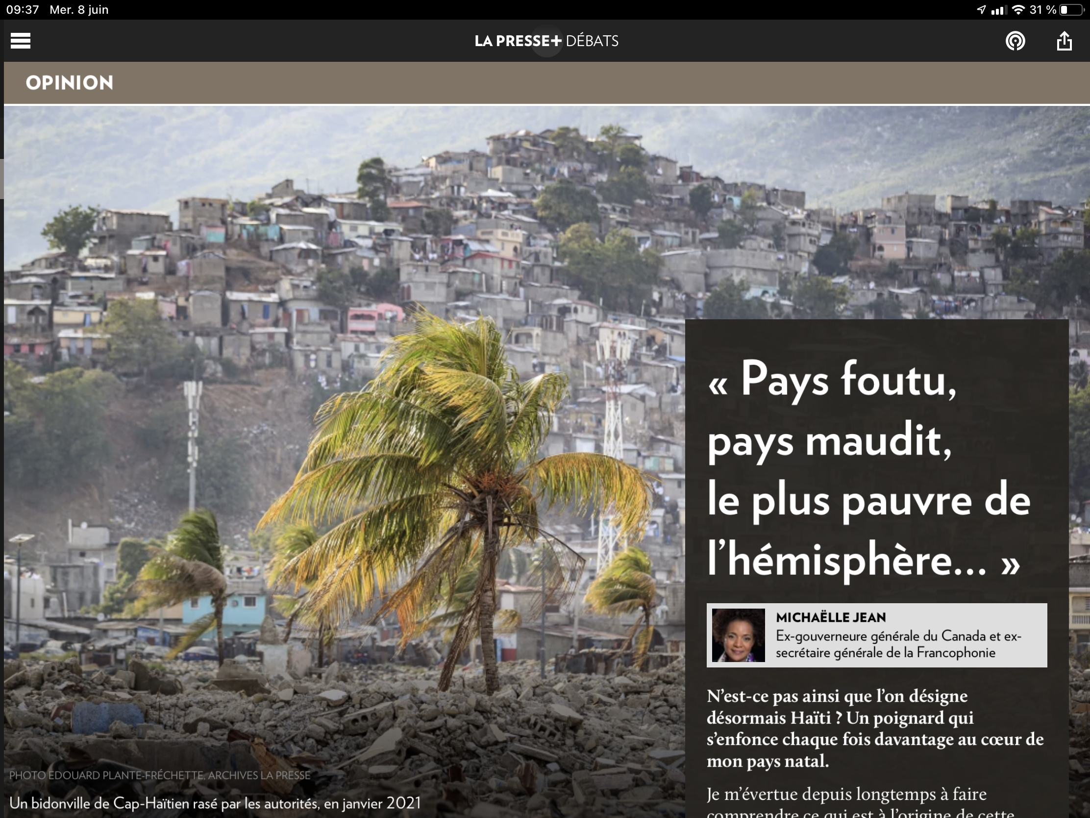 « PAYS FOUTU, PAYS MAUDIT, LE PLUS PAUVRE DE L’HÉMISPHÈRE… »