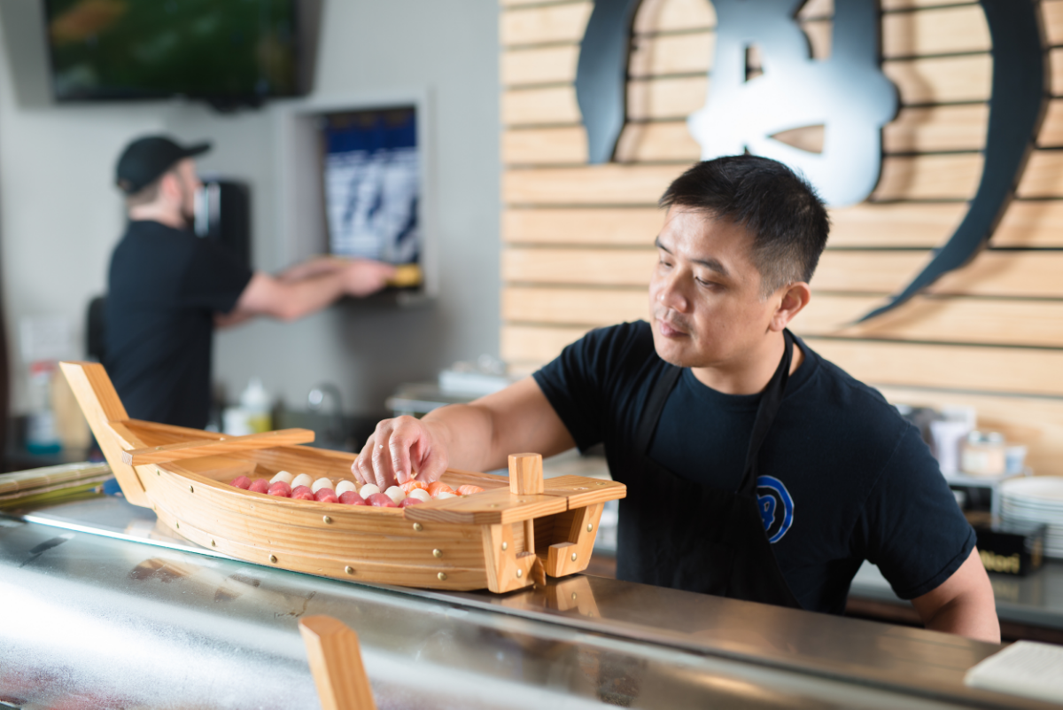 Chef Mike Yeh hard at work!