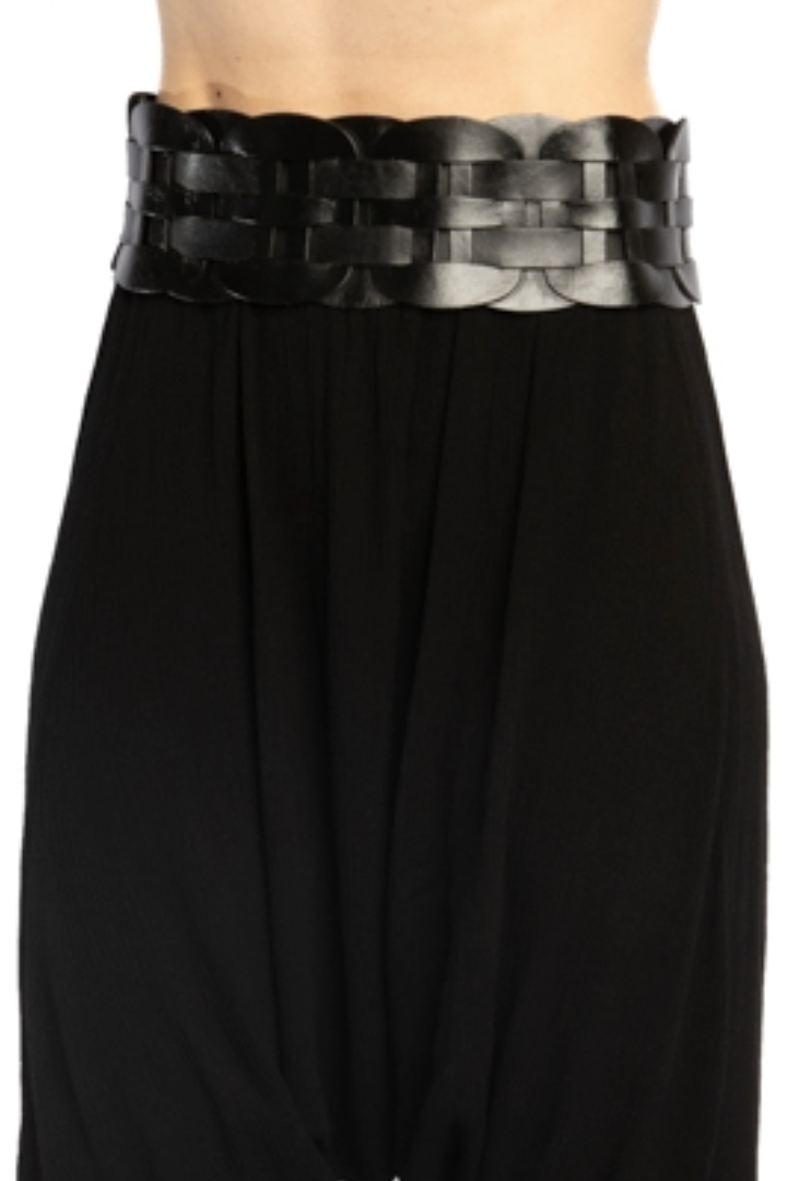 CLUB MONACO Braided Belt Black