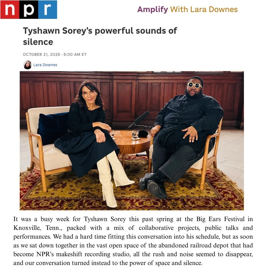 It seems that @dr.tyshawnsorey_official and I are in sync sartorially, among other things… 🖤🤍
The sunglasses and boots aside, this conversation yielded some wonderful shared perspectives as we explored the power of silence and space in Tysha