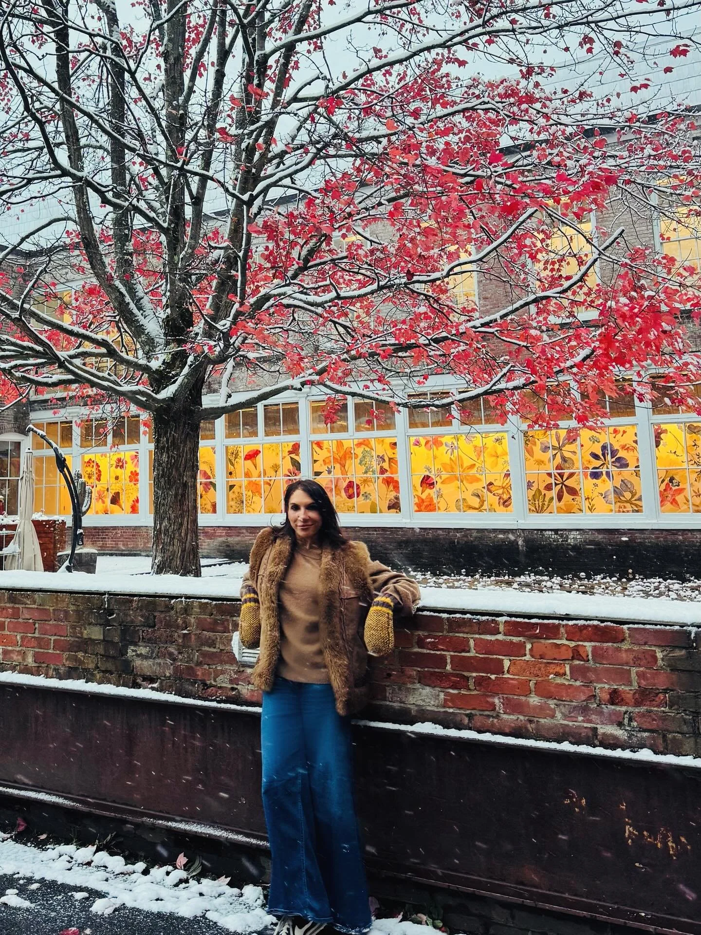 First snow at @massmoca 
❄️❄️❄️❄️❄️❄️❄️❄️❄️