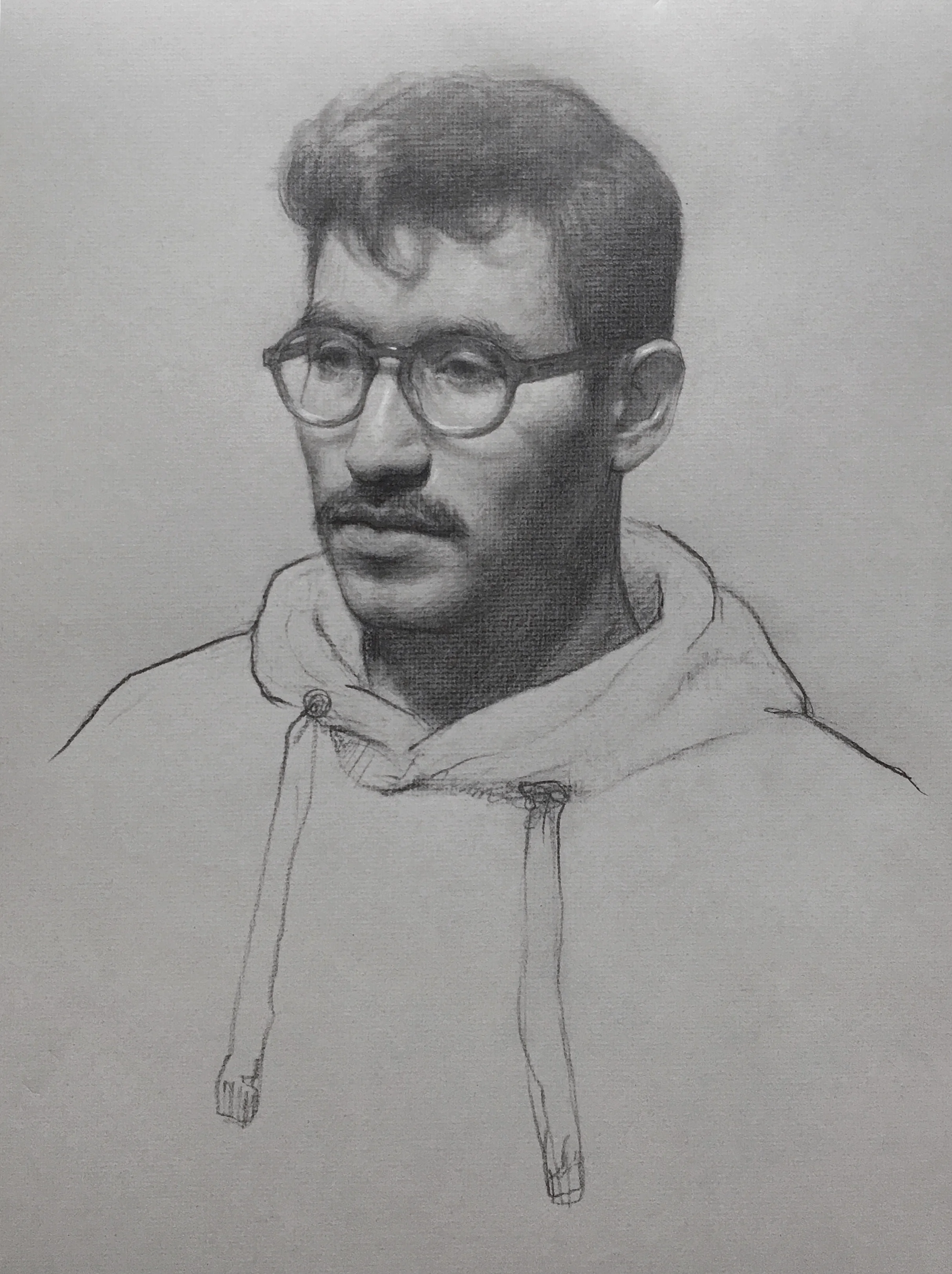   Diego VI,  graphite and white chalk on toned paper 