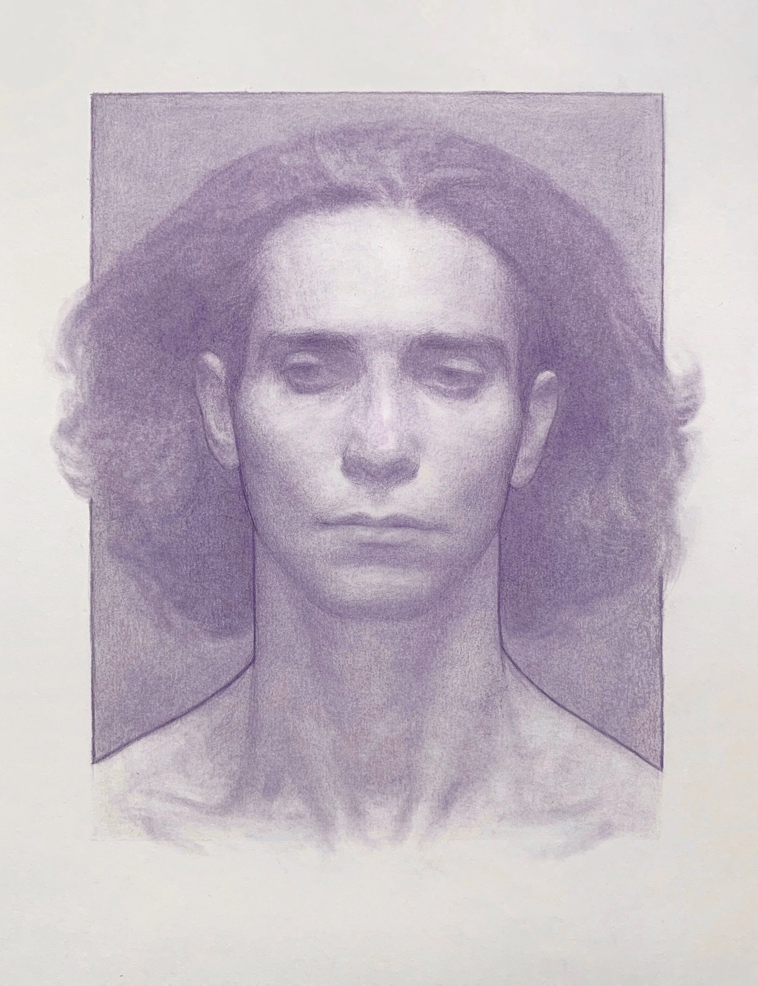   Andrea en violet,  colored pencil on paper 