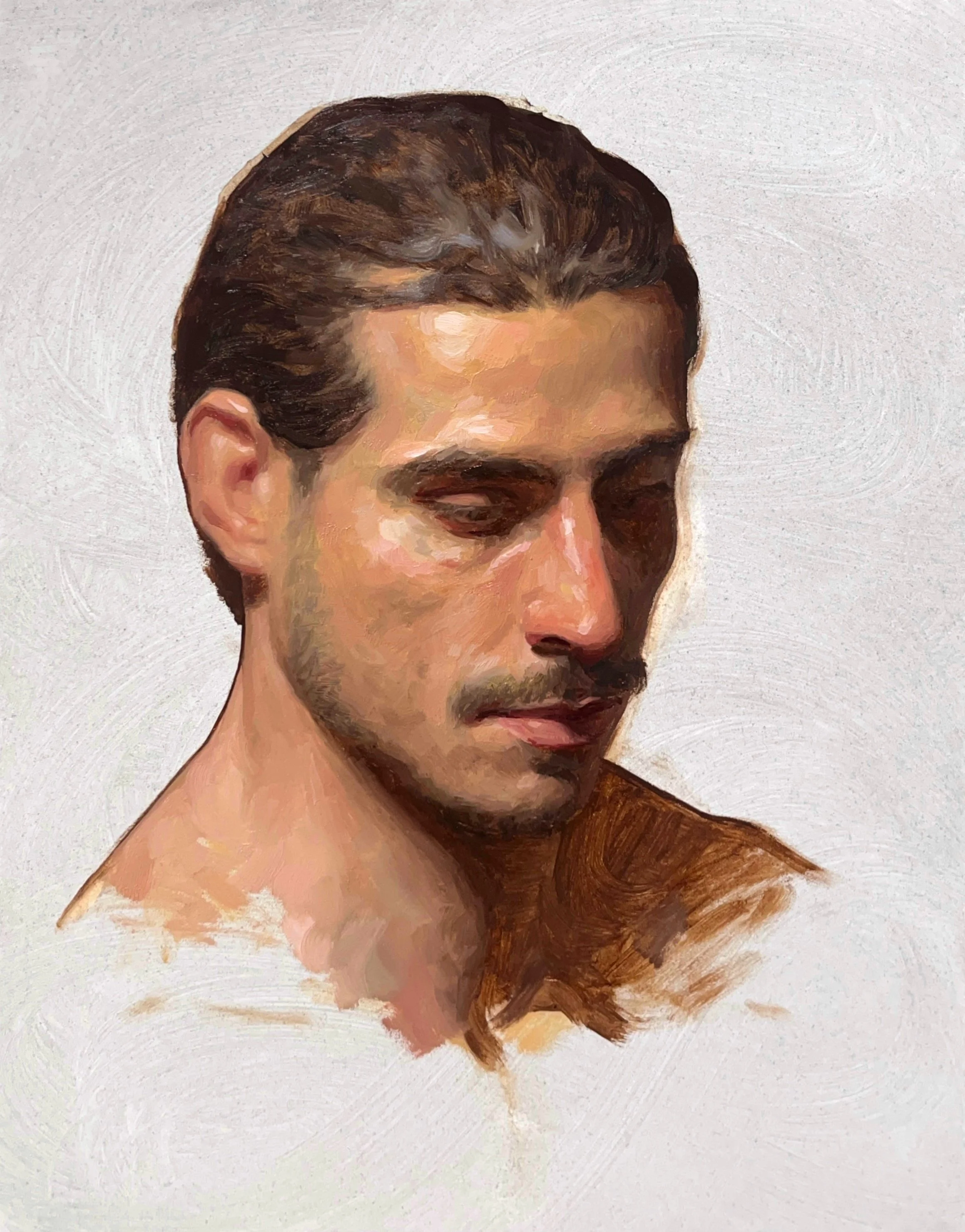    Portrait study Giuseppe IV,  oil on board 