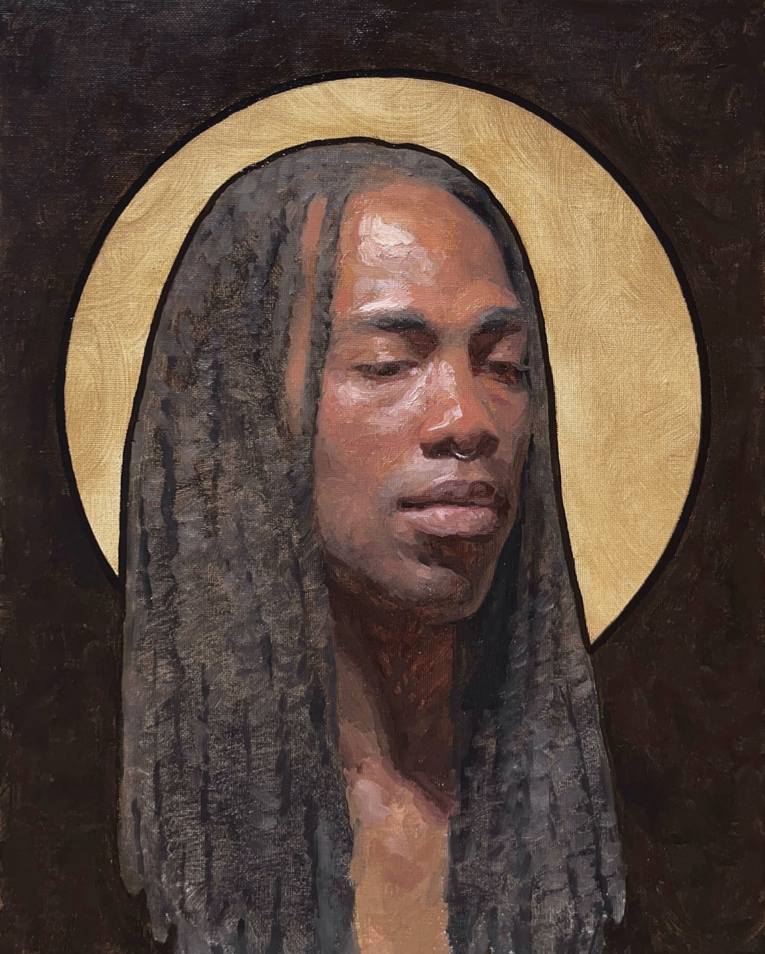   Portrait study Rashidi,  oil on canvas 