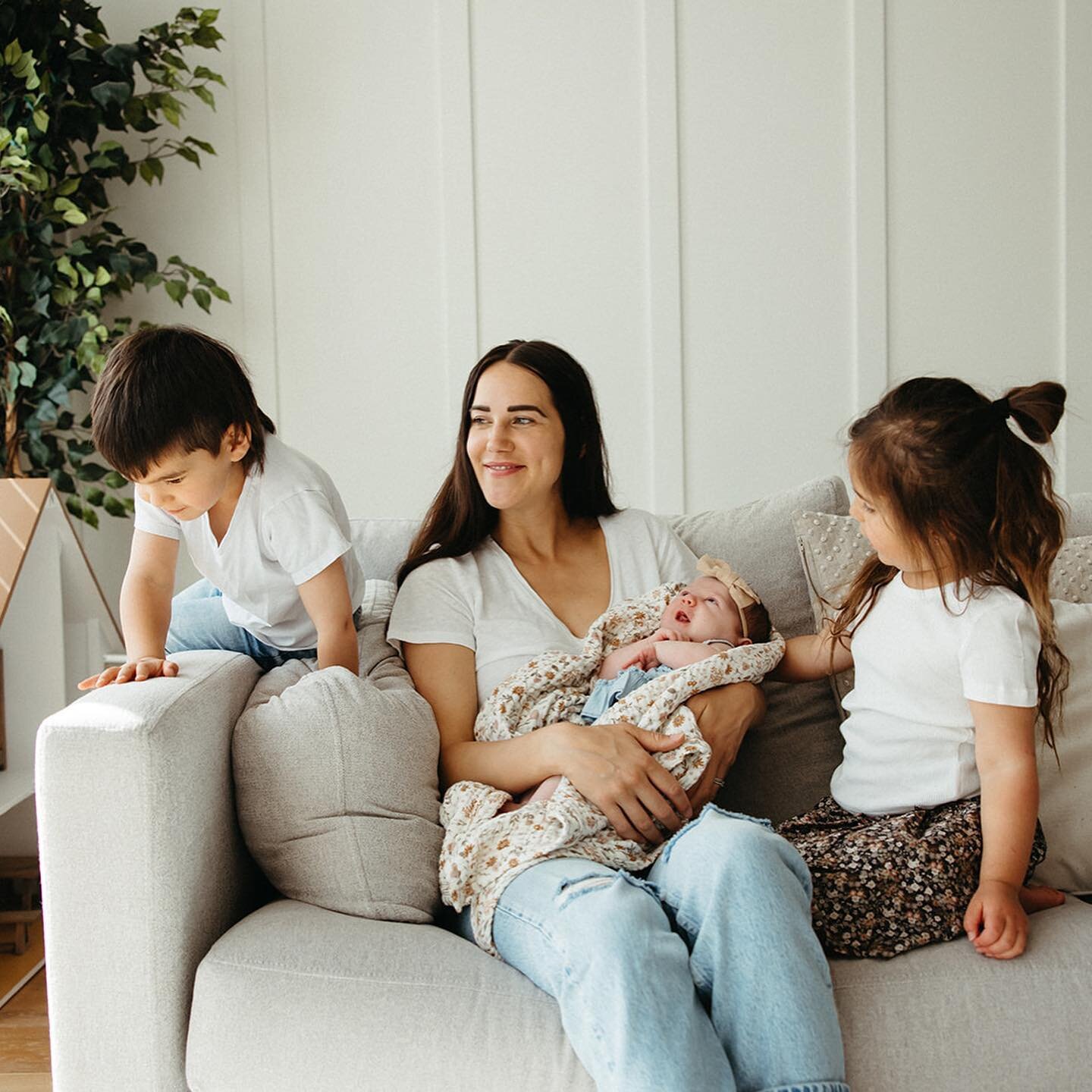 A sweet little peak into life with a newborn and two toddlers! Exhausting, magical, messy and so full of love! #motherhoodsession #motherhood #momofthree