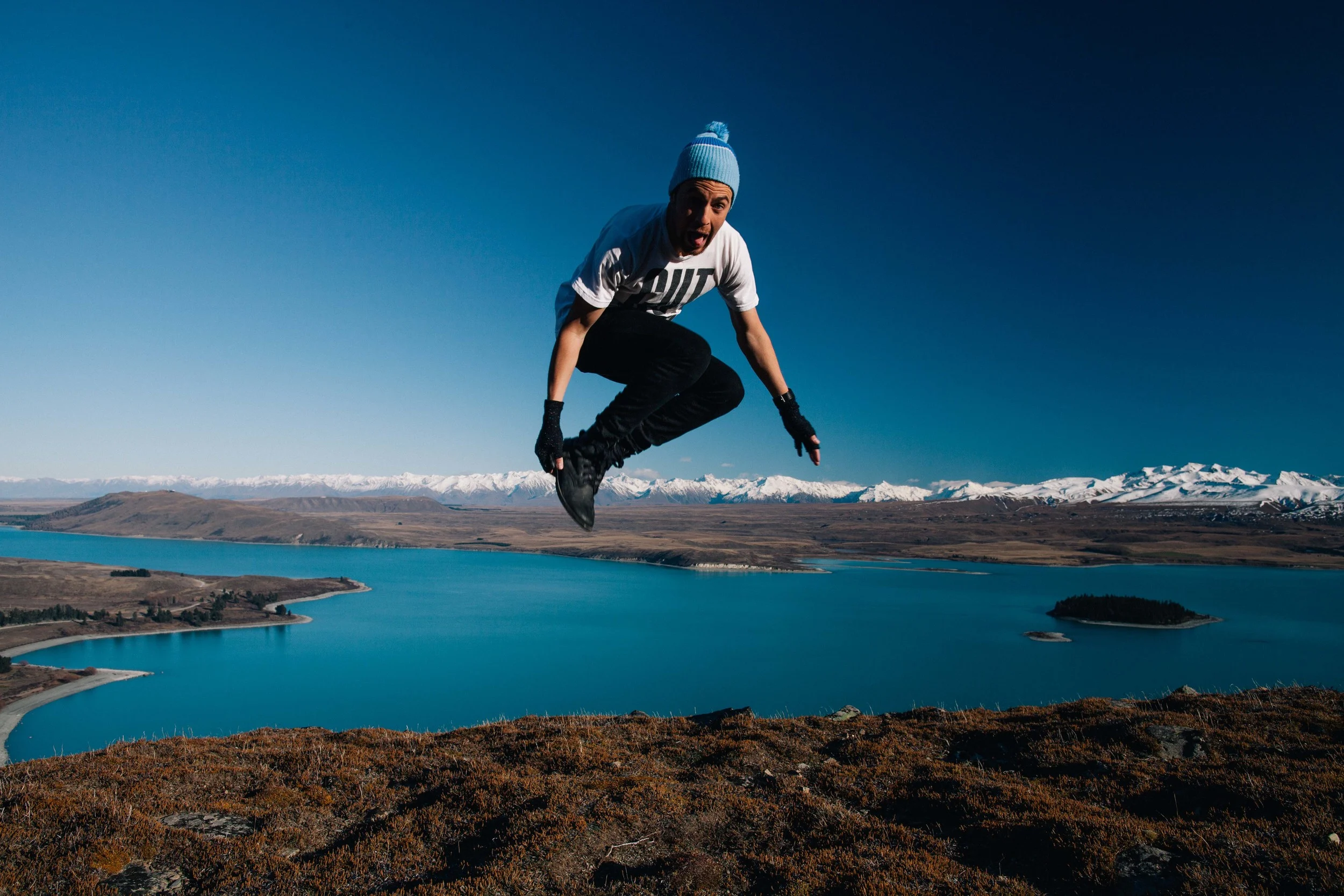 You'd jump for joy too if you'd just finished completing your website.