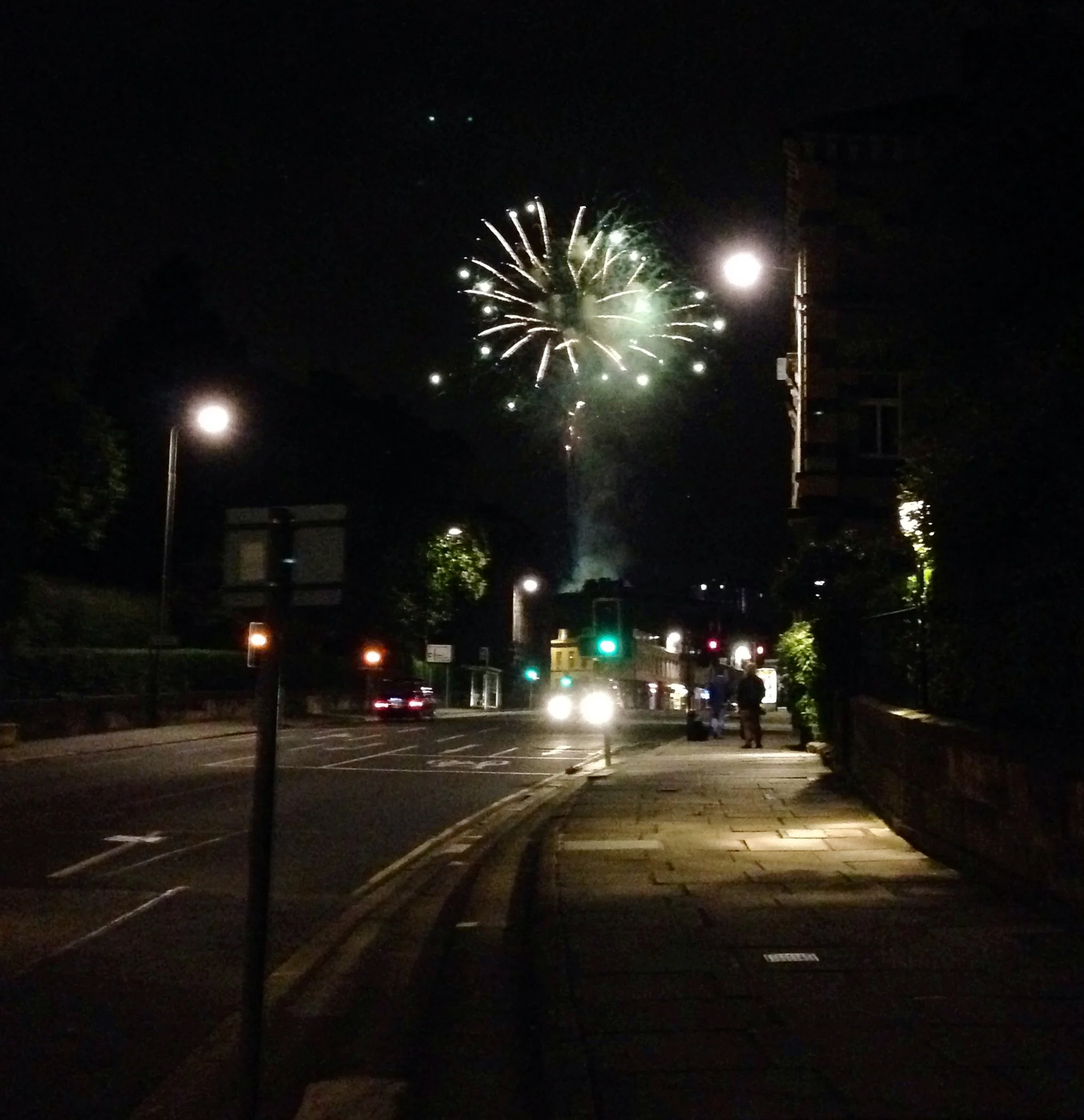 Fireworks from Edinburgh castle.
