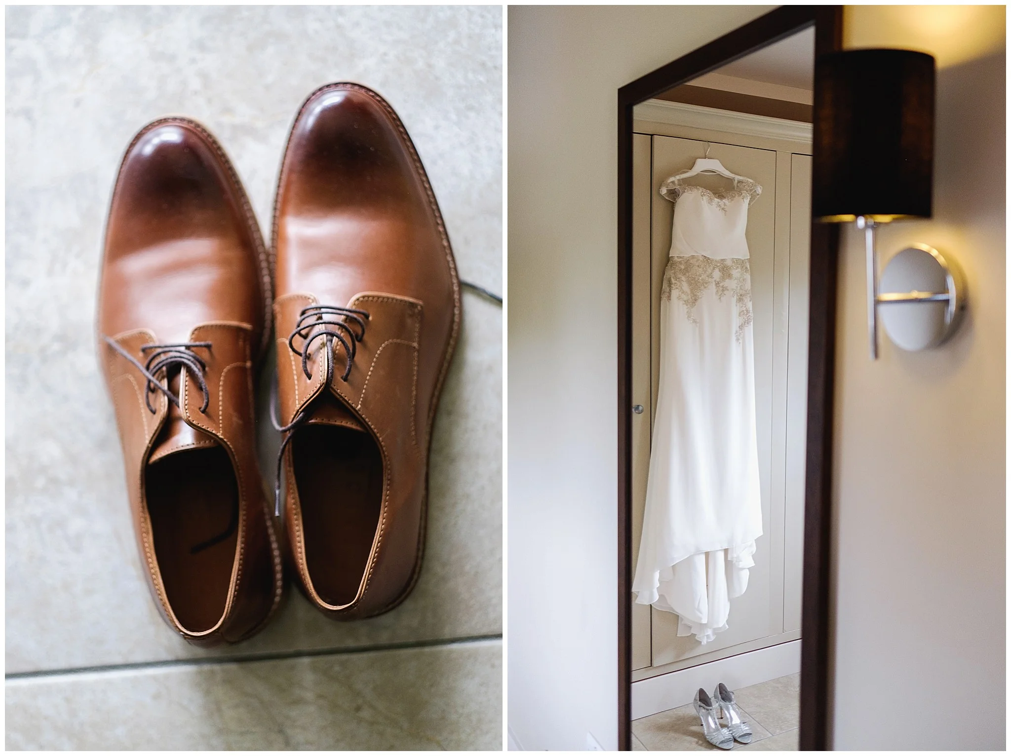 Wedding dress and shoes