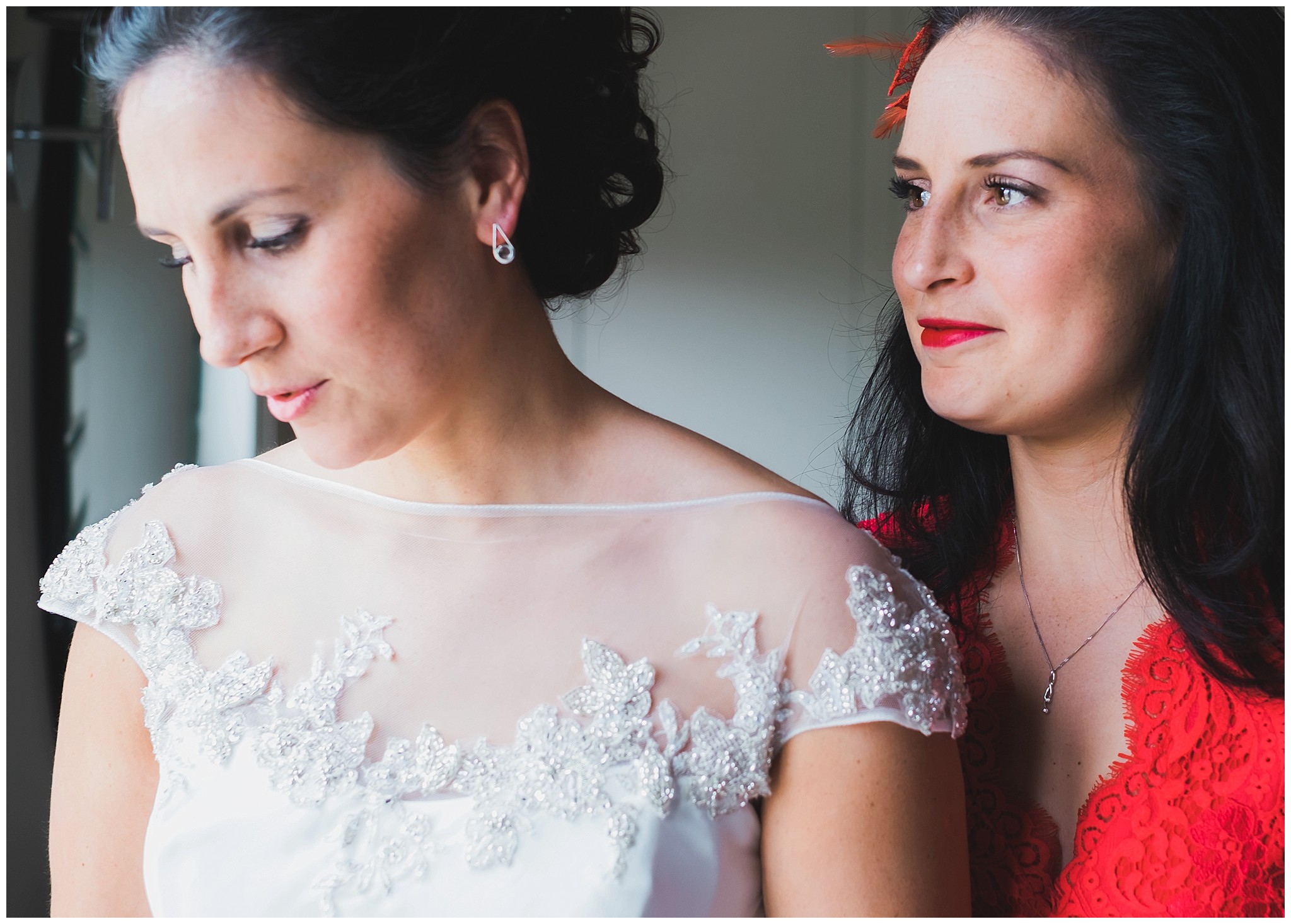 Bride and sister
