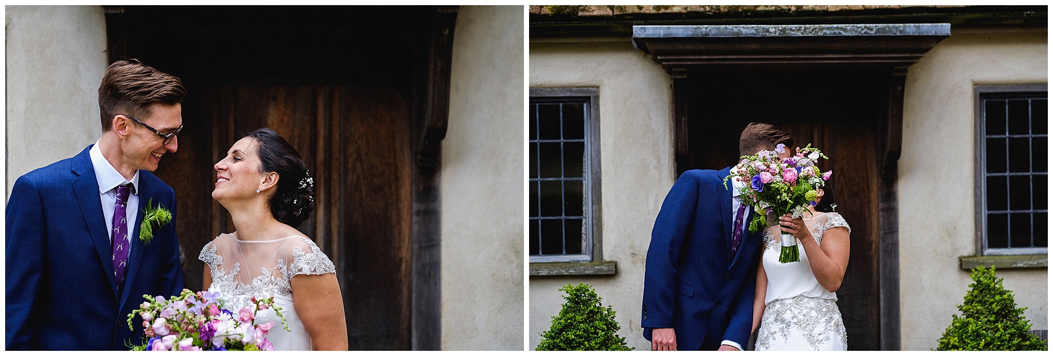 Wedding couple portrait messing about