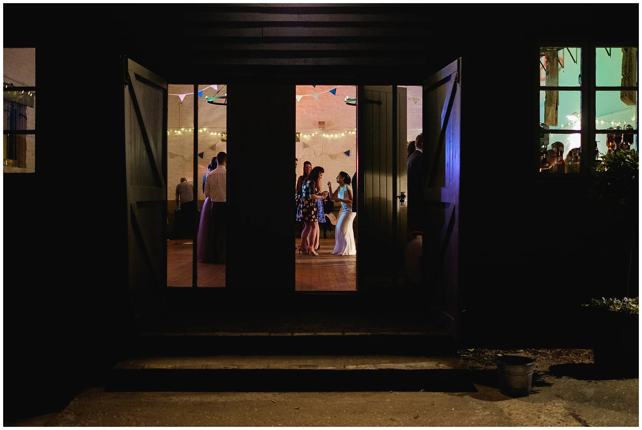 Bride on dance floor at Barn wedding