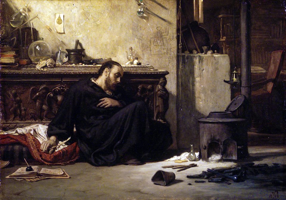 Elihu Vedder, The Dead Alchemist , 1868.