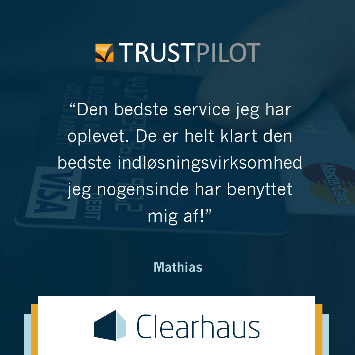 Clearhaus Trustpilot quote