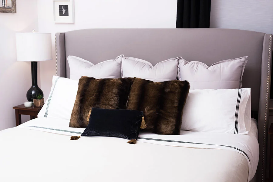 Bed - OneKingsLane | Sheets - PotteryBarn | Pillows - HomeGoods and H&MHome