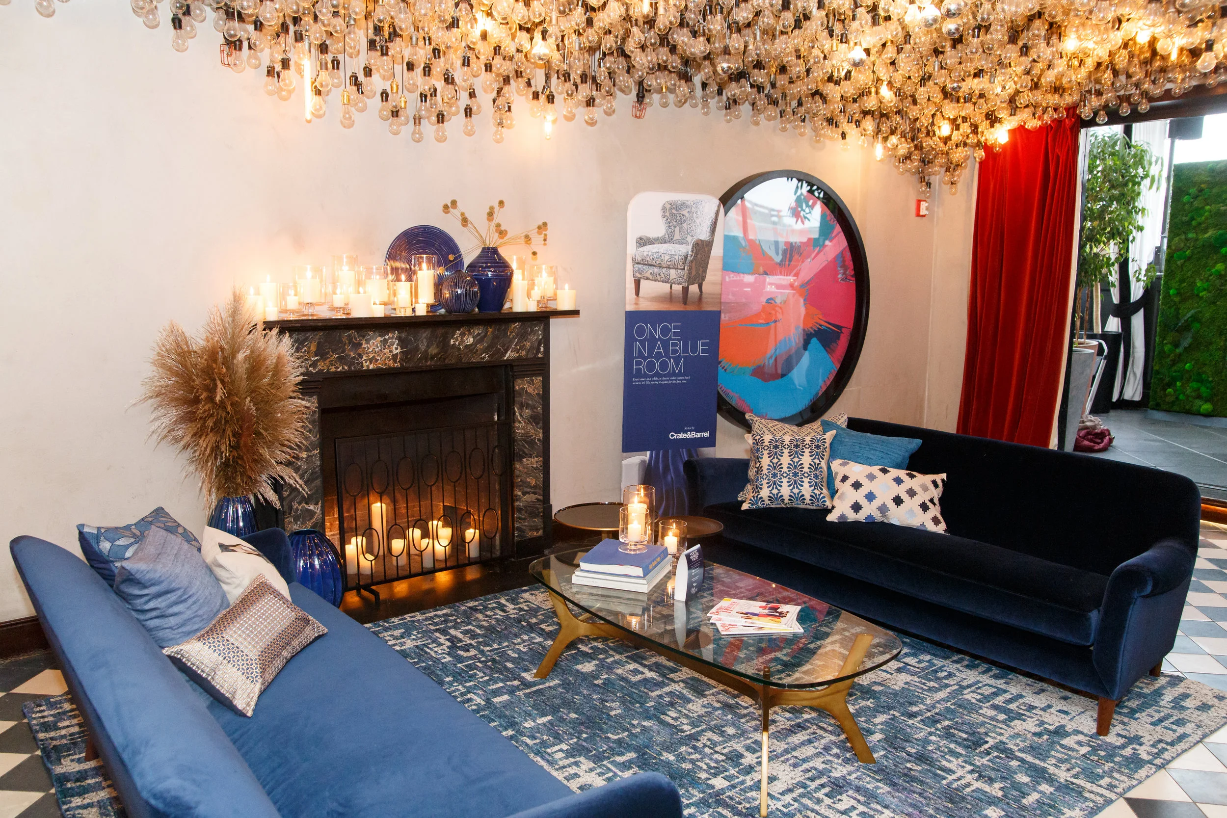 Awesome decor in blues by @crate&barrel