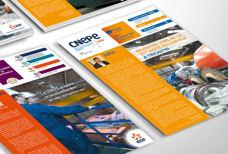 ➔ Notre missionConception d’un magazine 8 pages trimestrielet définition d’une charte graphique,rédaction, mise en page et routage.