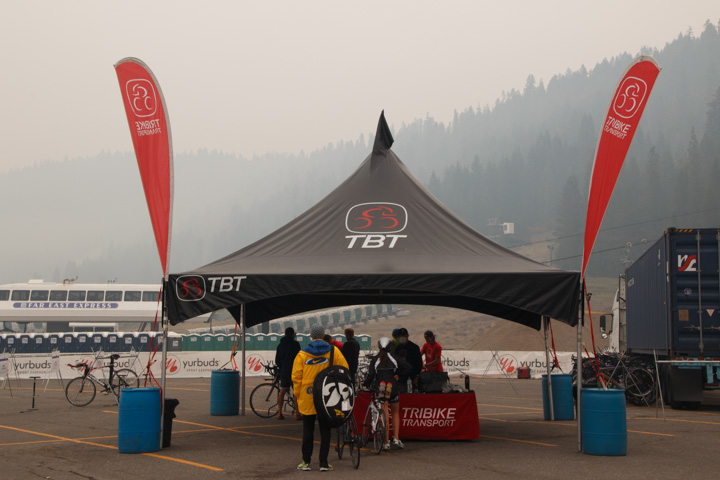 Sunday morning in Squaw Valley. TBT did a great job of getting ready to take bikes back immediately.