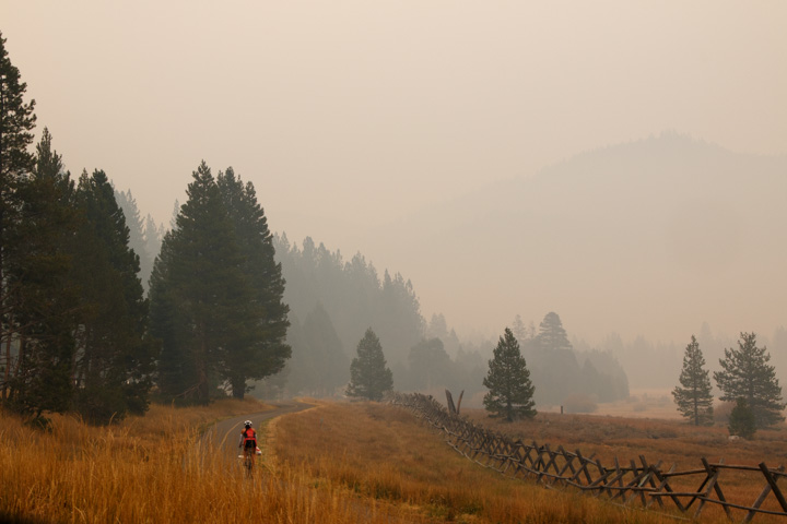 Path of the run course in Squaw Valley on Sunday.