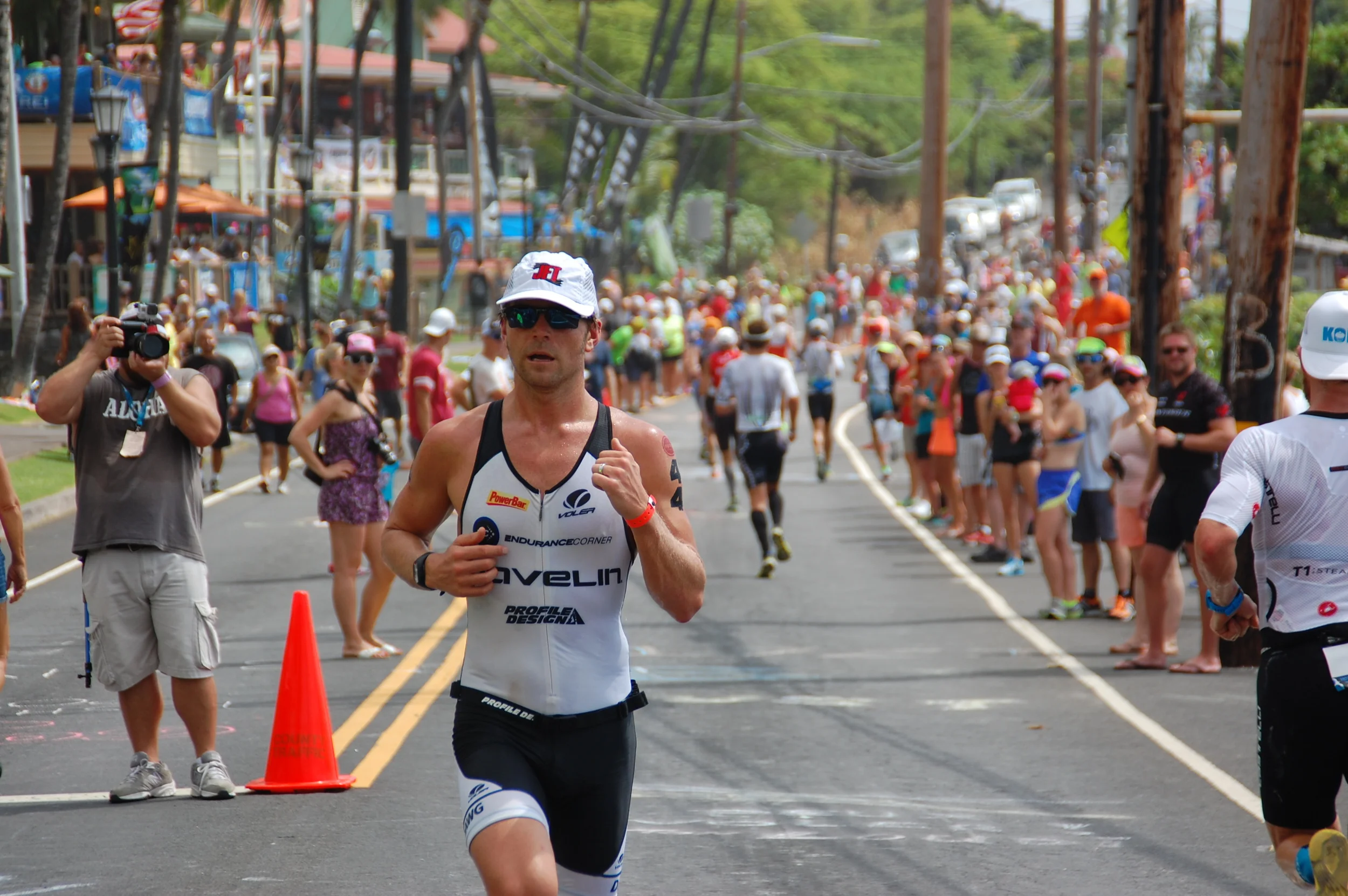 Running back through town around mile 9.