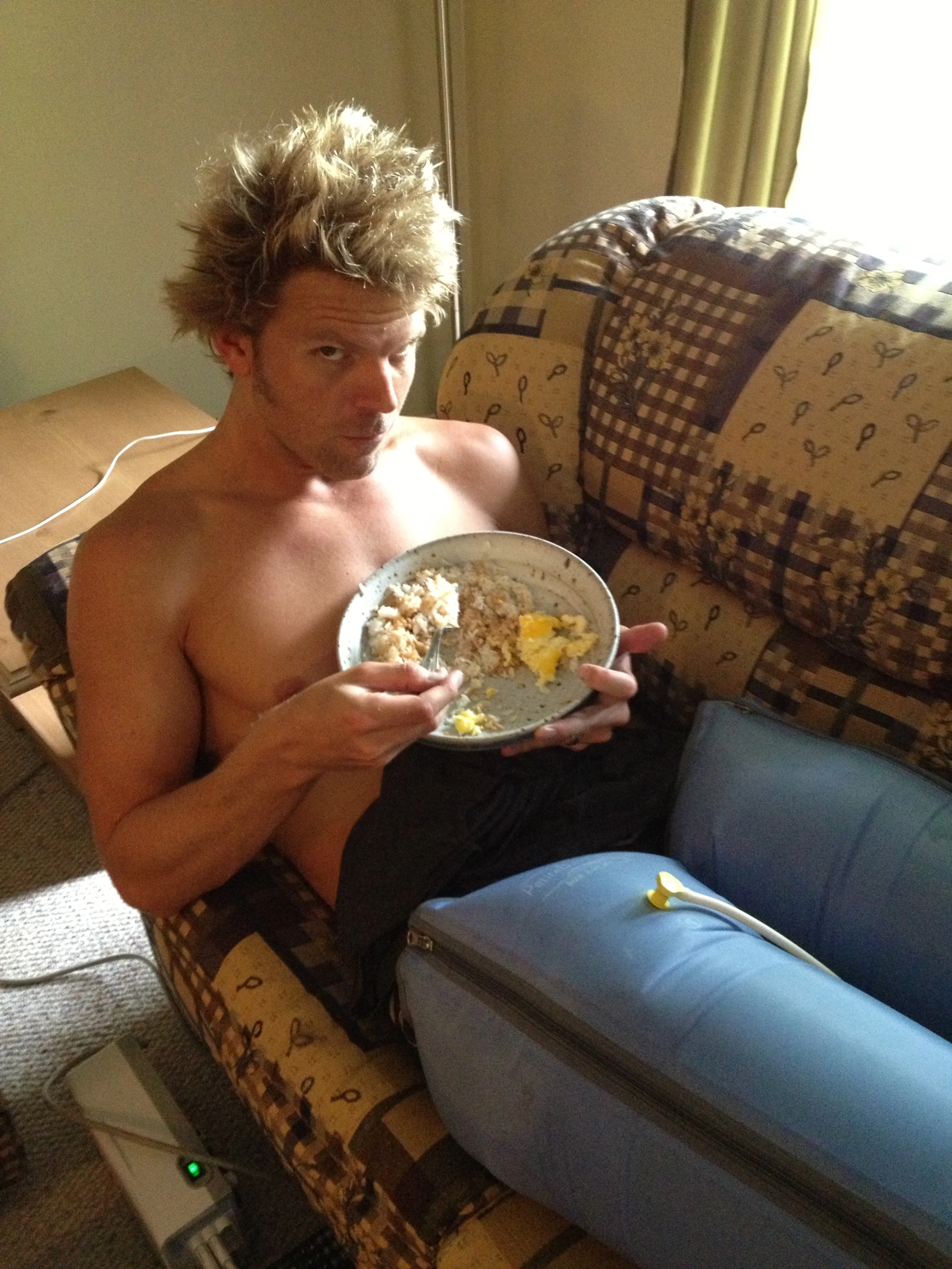 Day before the race involves a lot of resting and eating.