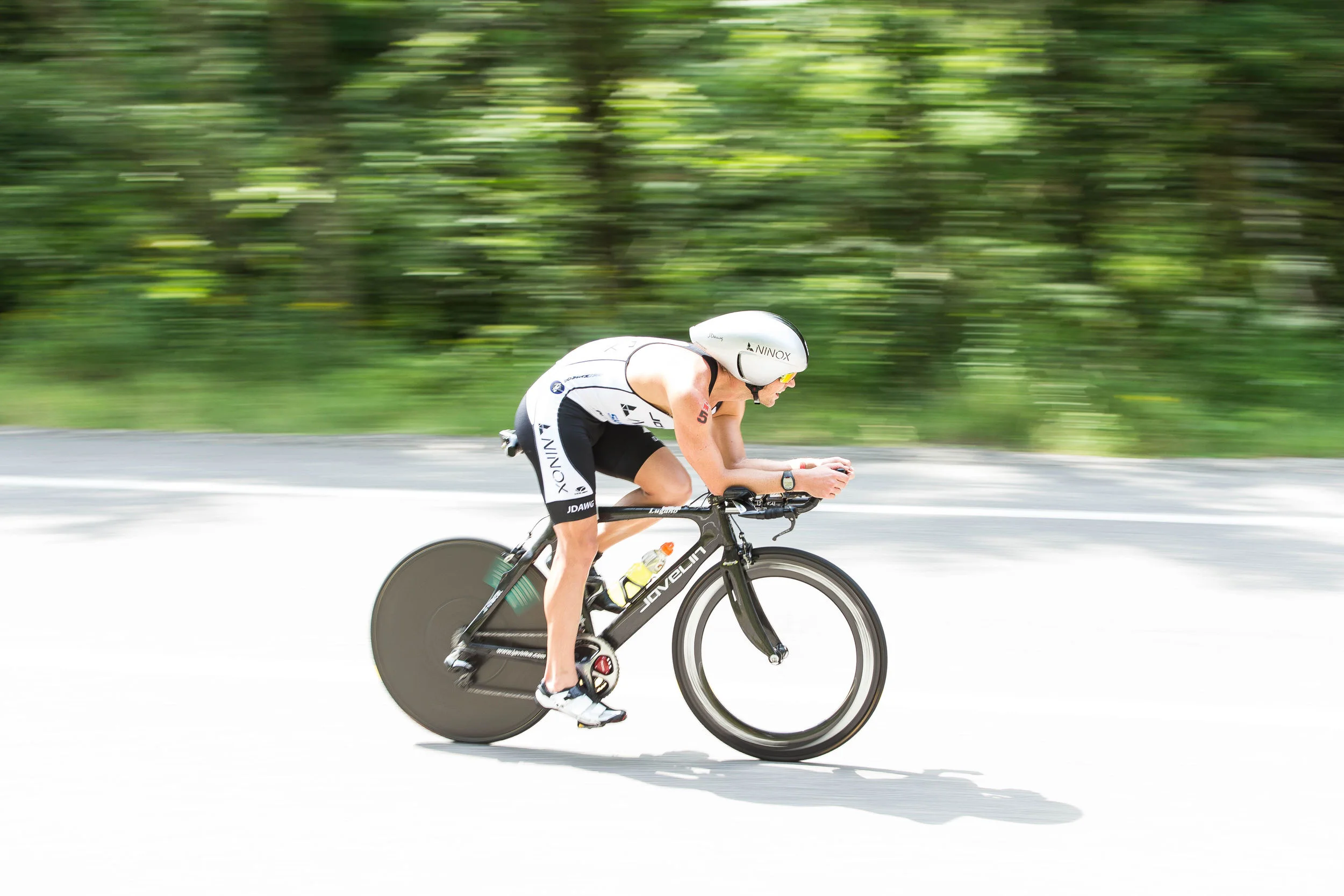 Awesome photo, taken by Korupt Vision, in the closing miles of the bike leg on a very fast section of the course. I exited the bike in 4th position. I was well off the lead, but 2nd-5th were within ~4-5 minutes at the start of the marathon.
