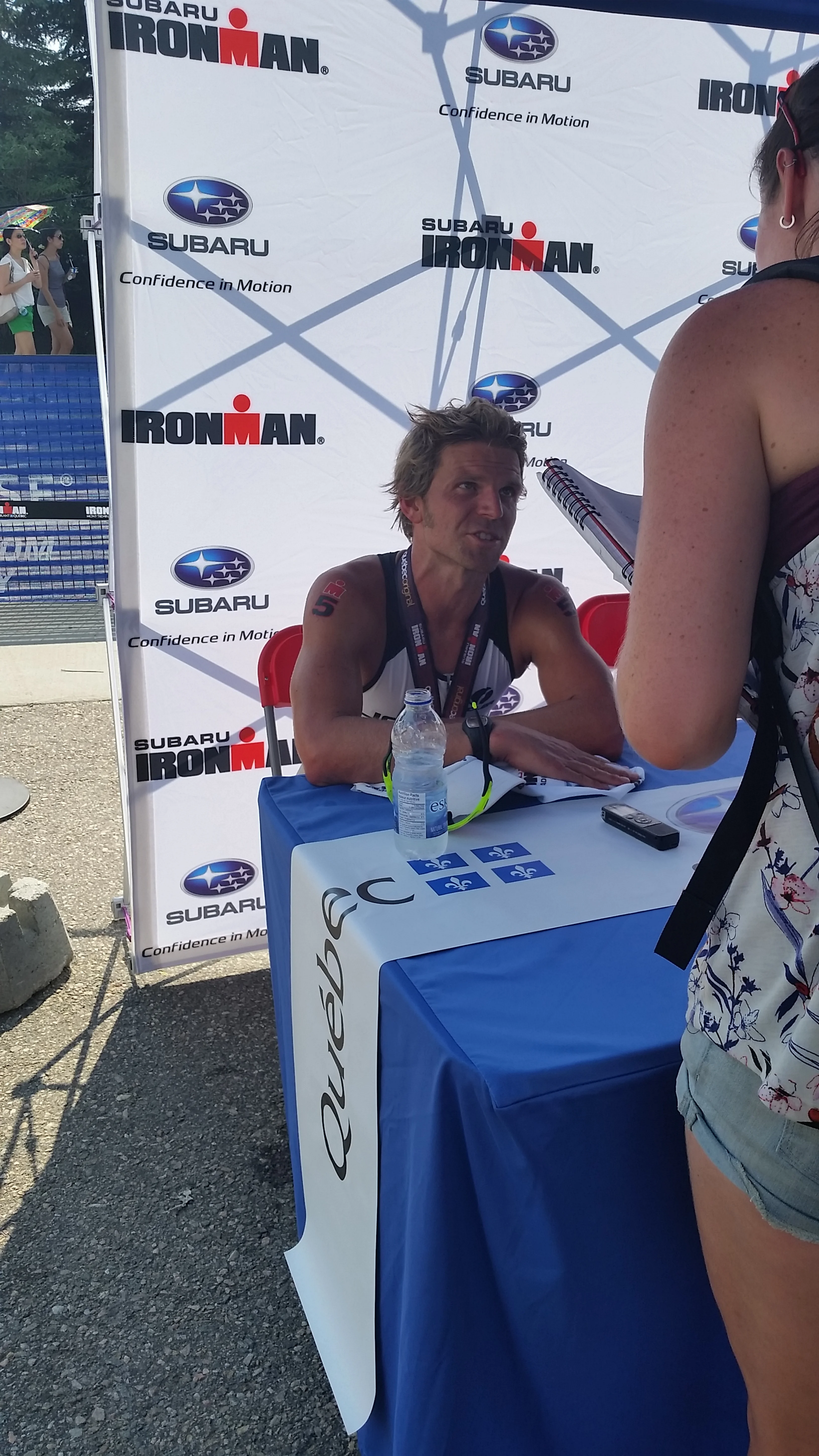 Fortunately, I didn't throw up on the reporters.