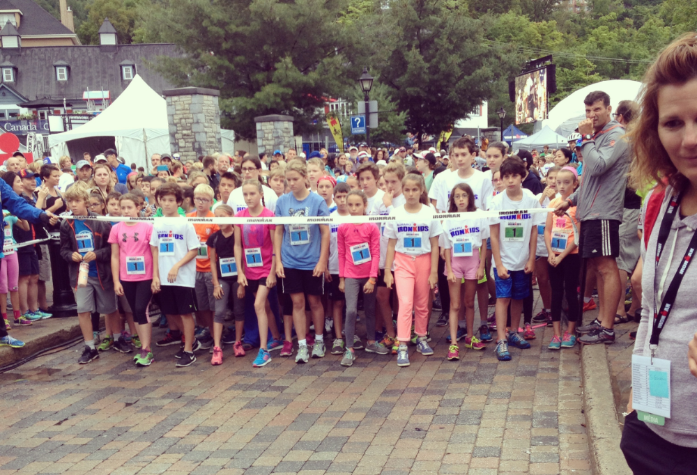 I took part in the Ironkids race on Friday morning. I loved seeing the kids scramble to be up front to get a better start position.