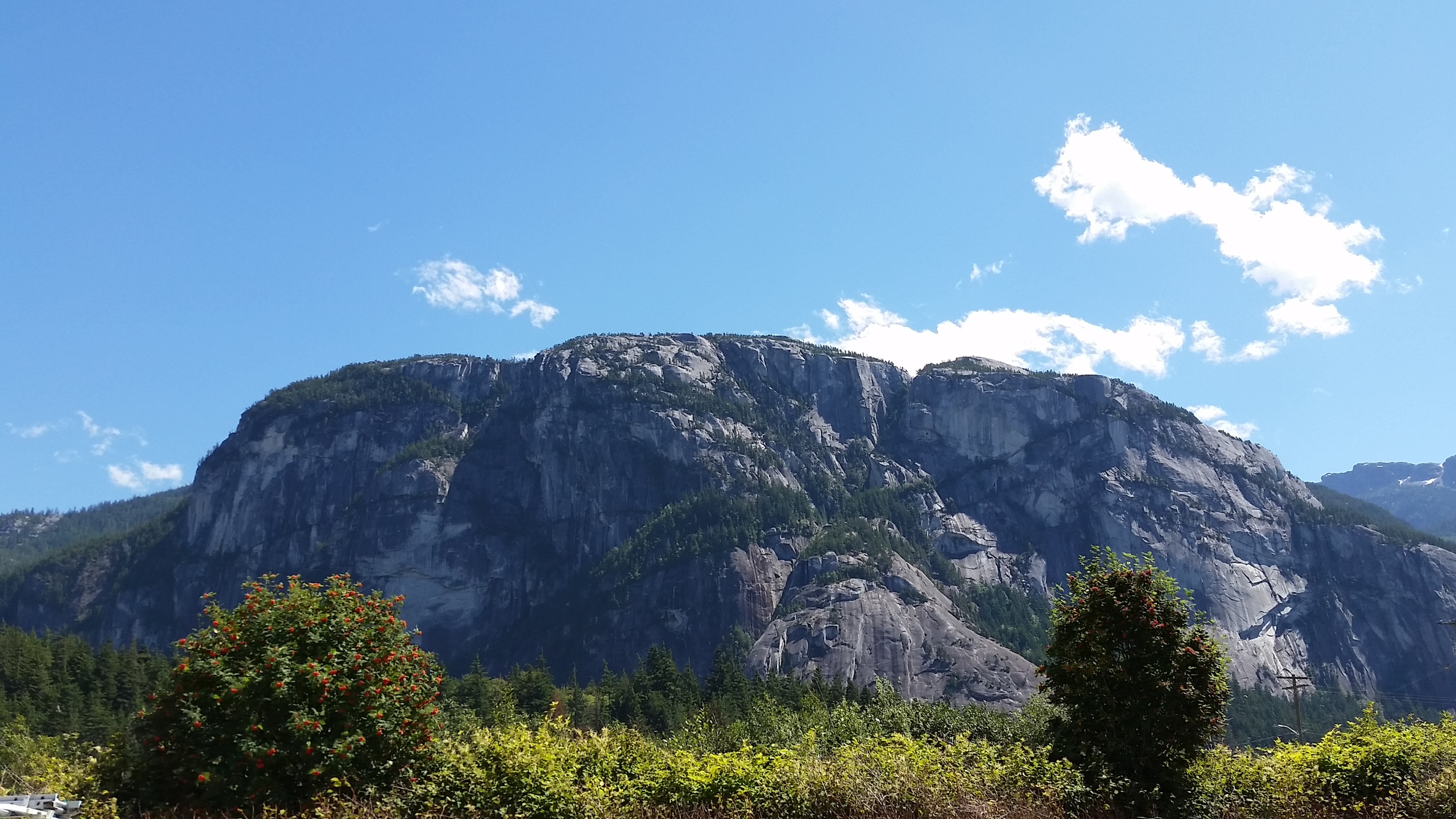 The view from Squamish where we stopped for lunch on the drive to Whistler.