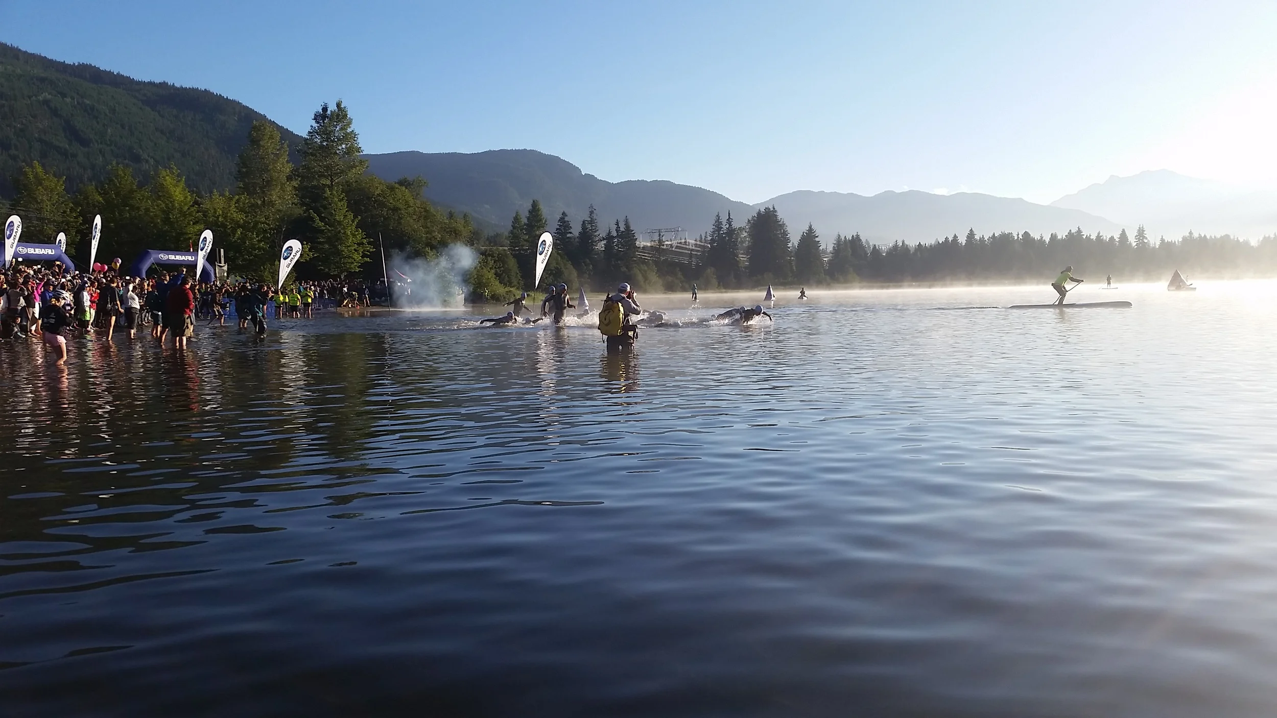 They changed the pro swim to a beach start this year which I prefer.