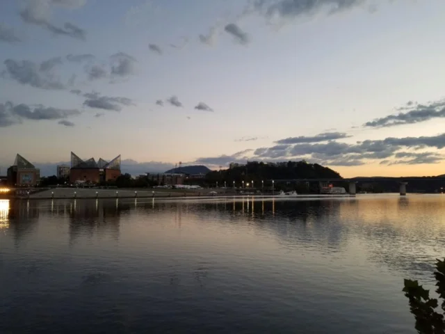 Looking at T1/2 from across the Tennessee River.