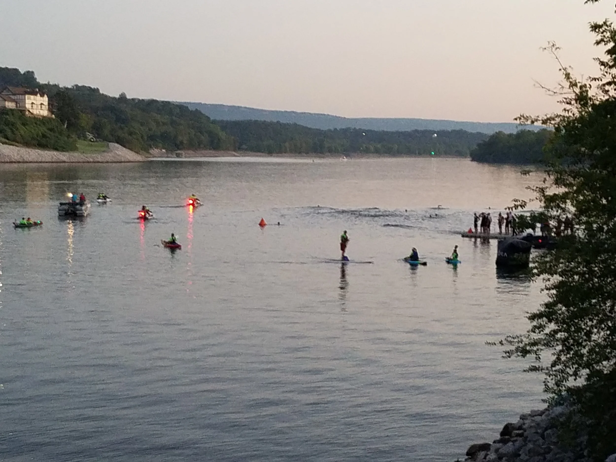 Warming up. Current was evident, though maybe not as much as it was in the race's first year.
