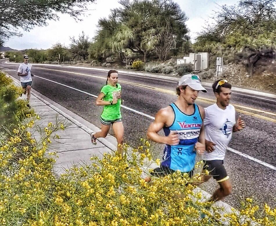 Running up Starr Pass. Photo: Lisa Roberts