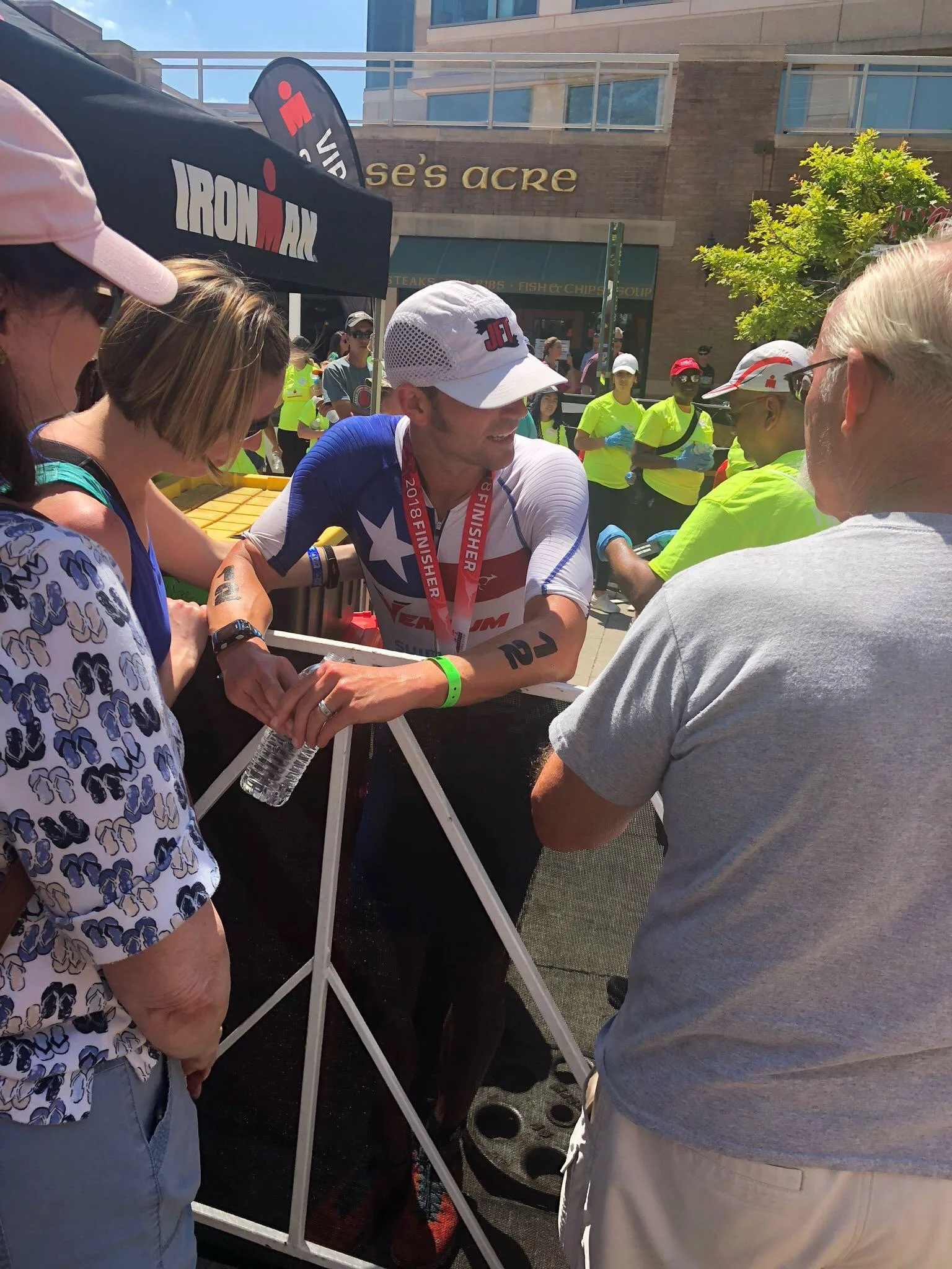 Post race chatting with Brooke and the fam.