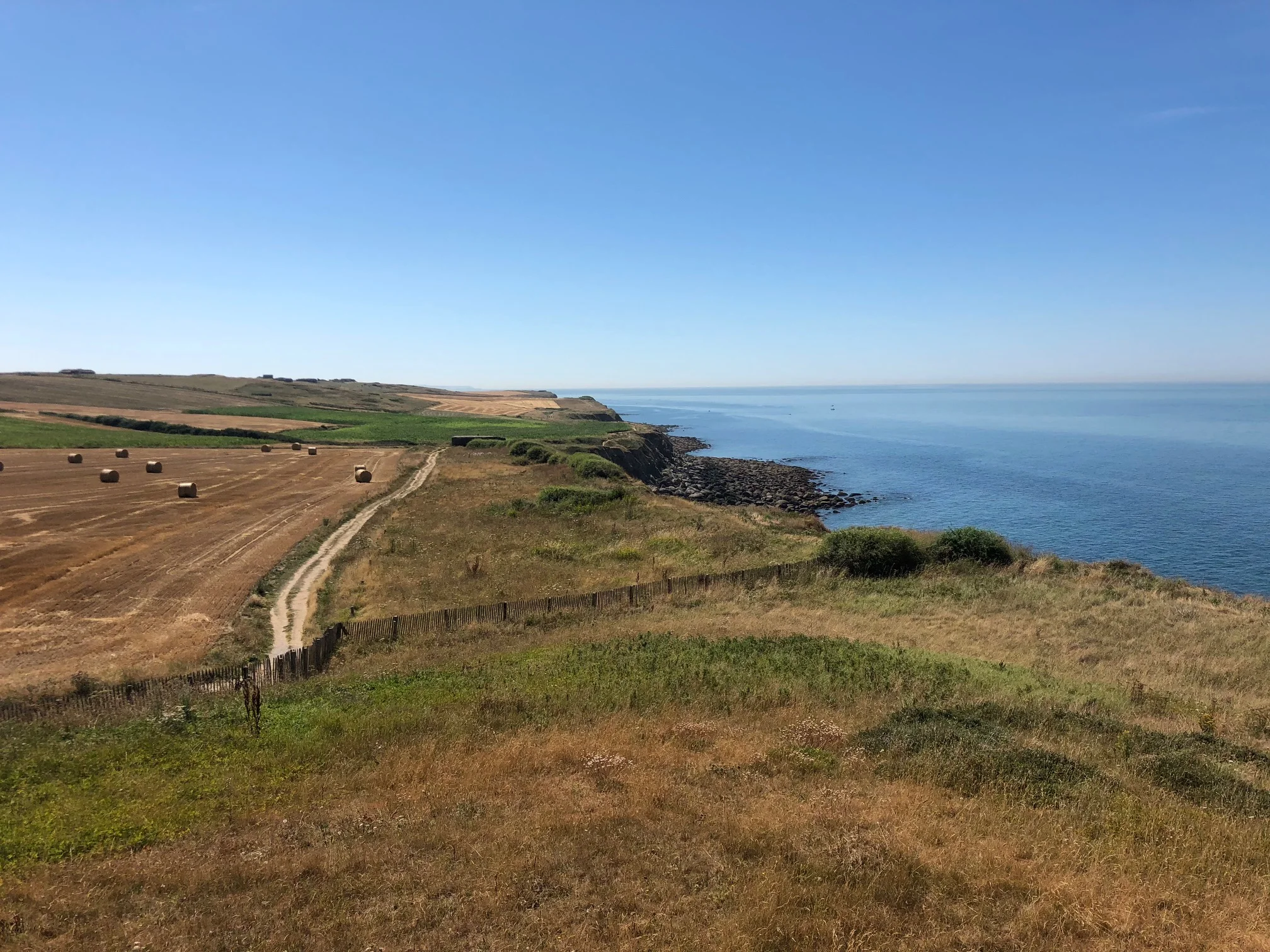 French coastline. You can see a German bunker near the end of the dirt road.