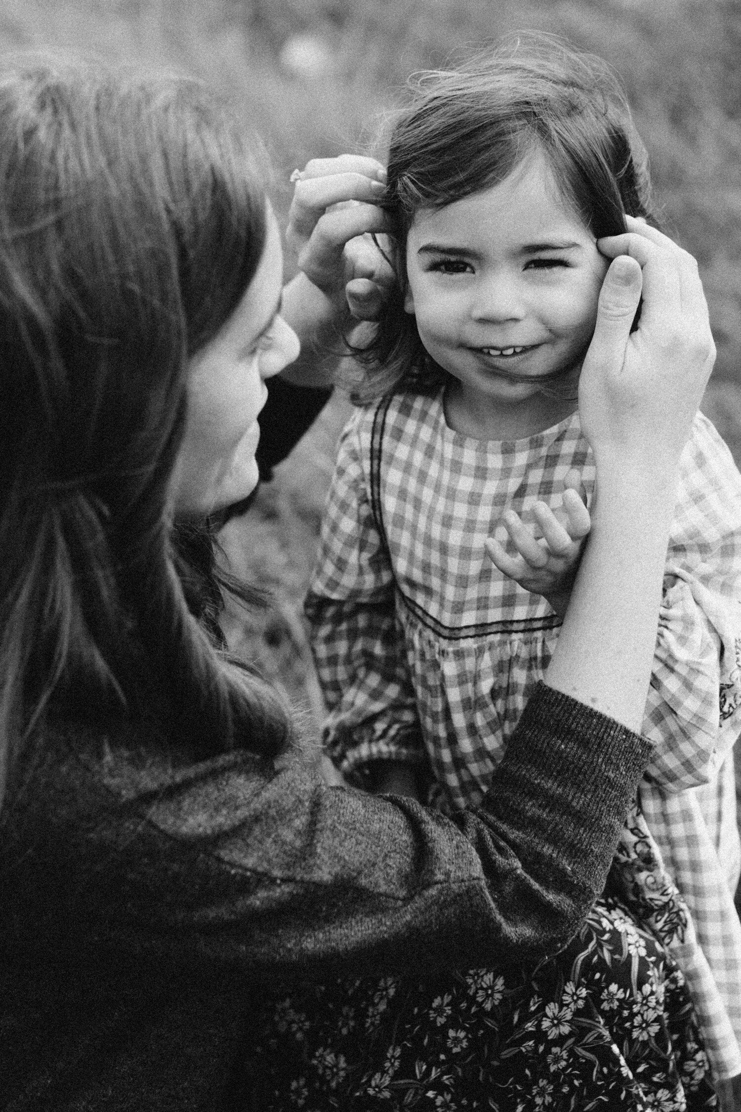 natural portrait photography of mother and daughter