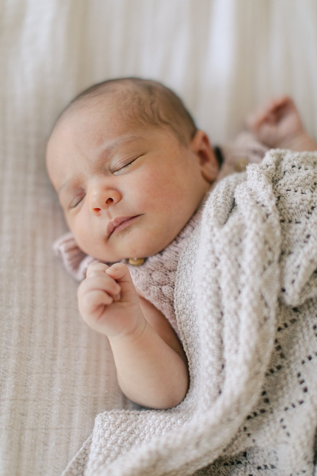  baby sleeping at newborn photoshoot in tunbridge wells 