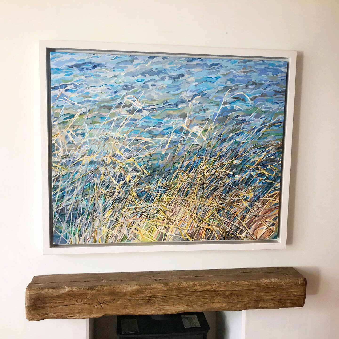 Absolutely love seeing where my pictures end up! This was painted from photos I took while walking around the grounds at Castle Howard. The breeze across the open expanse down from the house across the pond set the reeds dancing. It&rsquo;s hard to s