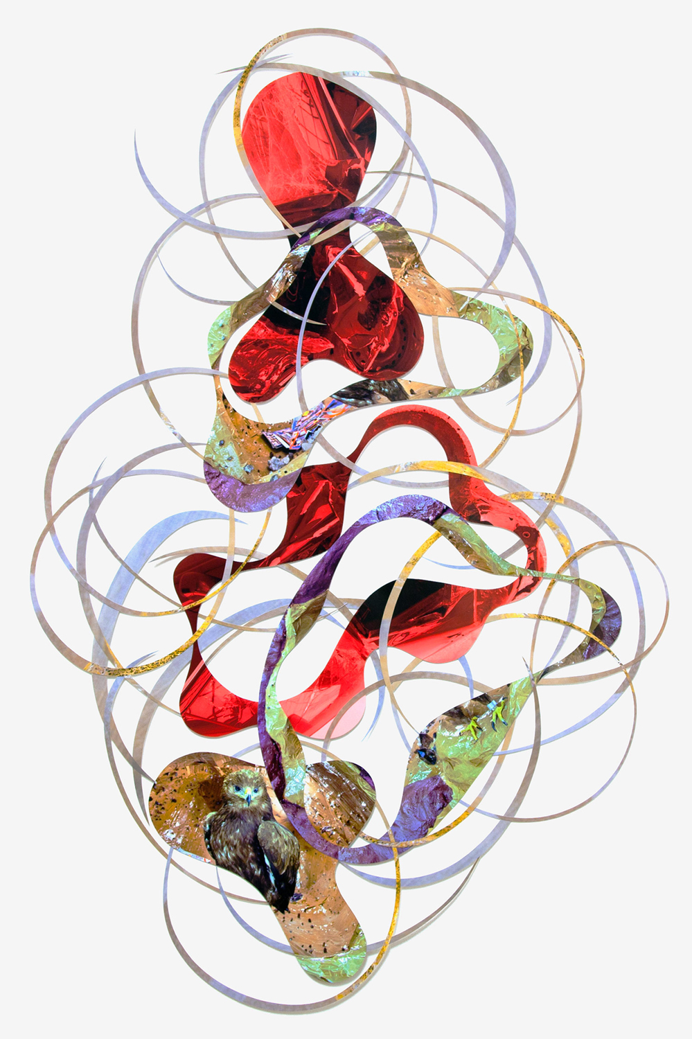  Standing by, 2012  cut-up inkjet prints  38 x 24 inches 