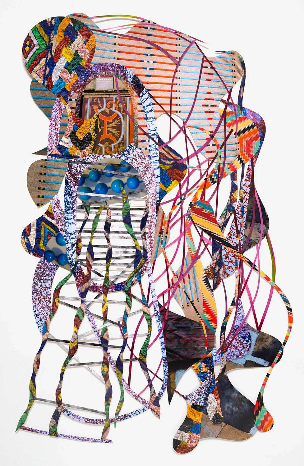  Fancy manta, 2013  cut-up inkjet prints  46 x 28 inches 