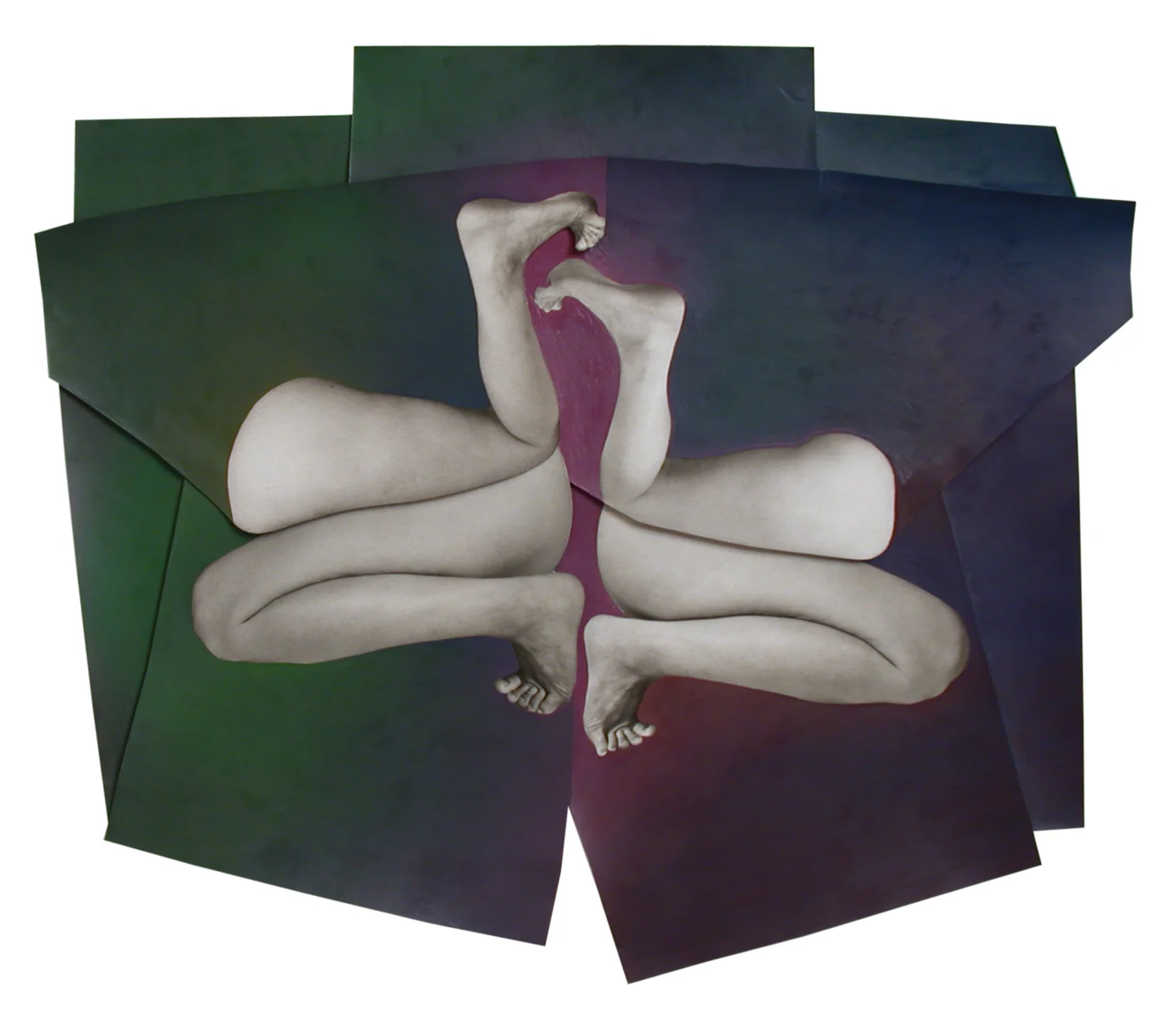   Reel no. 4.18 , 2002  unique collage with gelatin silver prints and oil paint  9.75 x 10.5 inches 