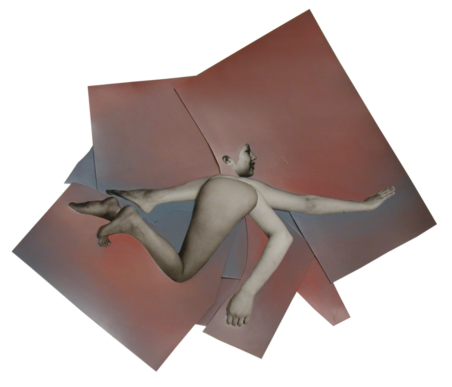   Reel no. 5.1 , 2002  unique collage with gelatin silver prints and oil paint  9.5 x 10.5 inches 