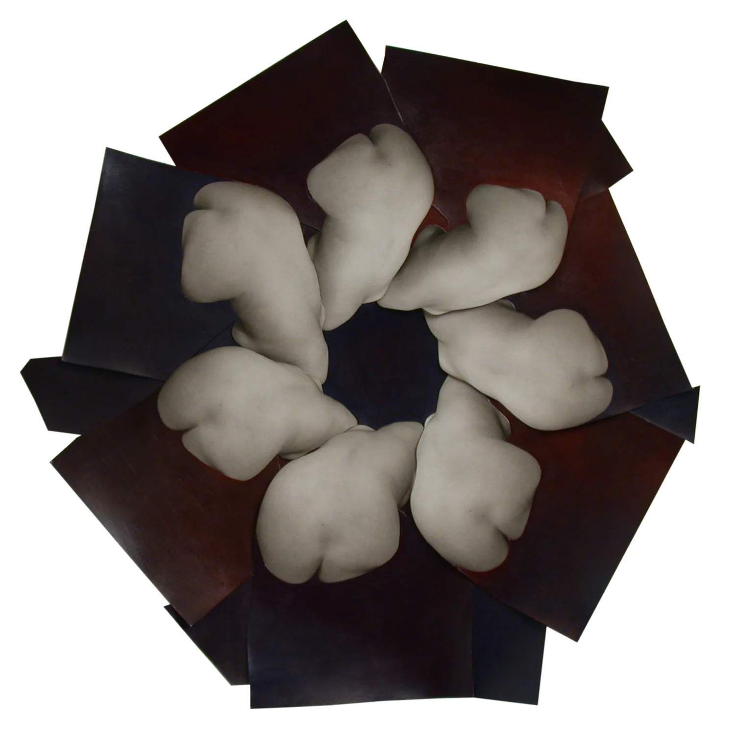   Reel no. 7.3 , 2002  unique collage with gelatin silver prints and oil paint  18 x 18 inches 