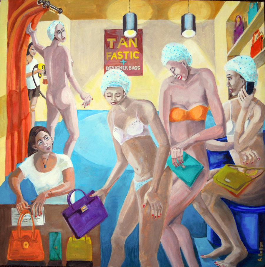 Fake tans - real bags by Angela Brittain